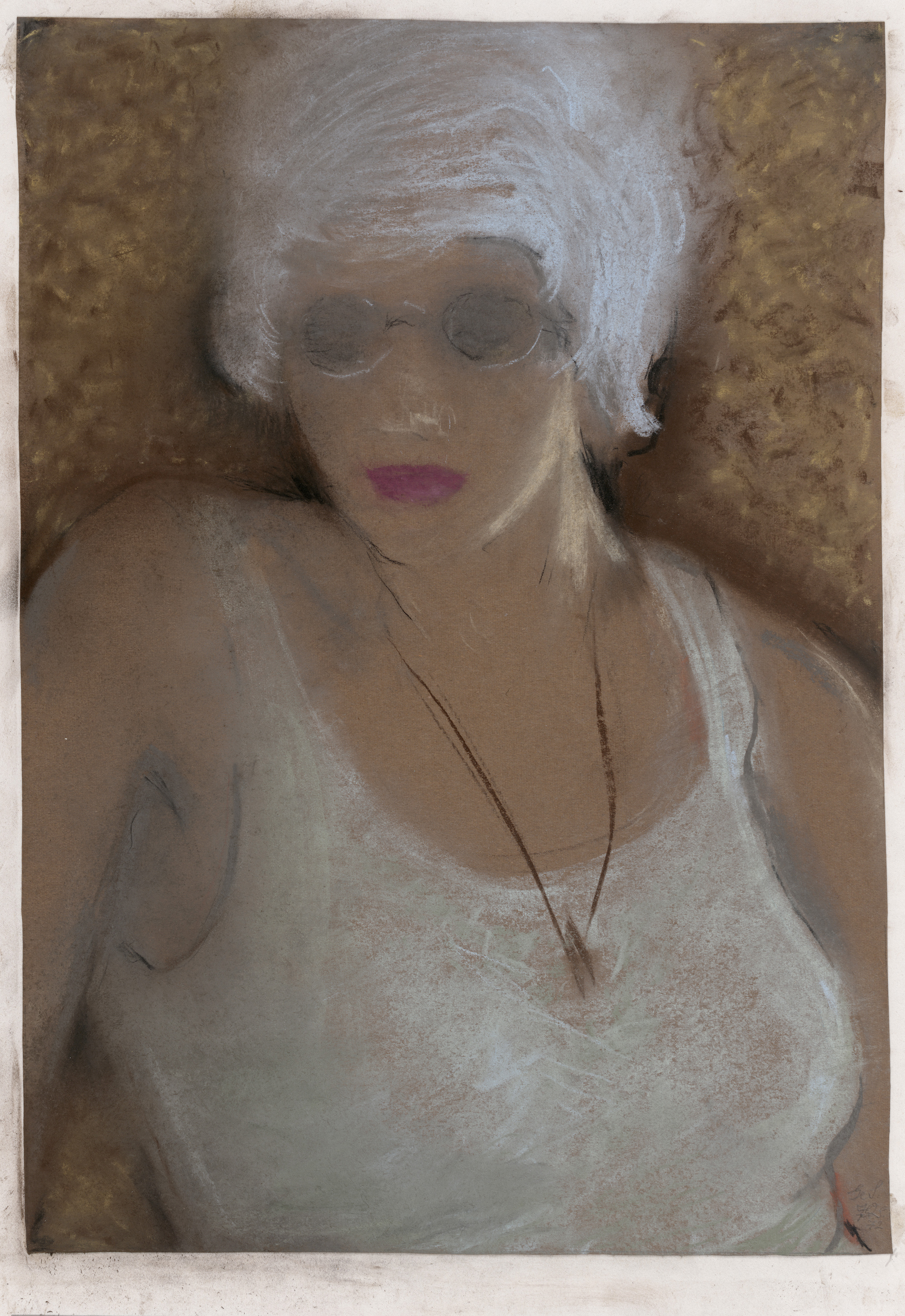Gertrude Sandmann, Mira, türkis/blauweiss I, 1972, Pastell auf Papier, 34,5 x 24,1 cm © Berlinische Galerie, Foto: Anja Elisabeth Witte Gertrude Sandmann, Mira, türkis/blauweiss I, 1972, Pastell auf Papier, 34,5 x 24,1 cm © Berlinische Galerie, Foto: Anja Elisabeth Witte