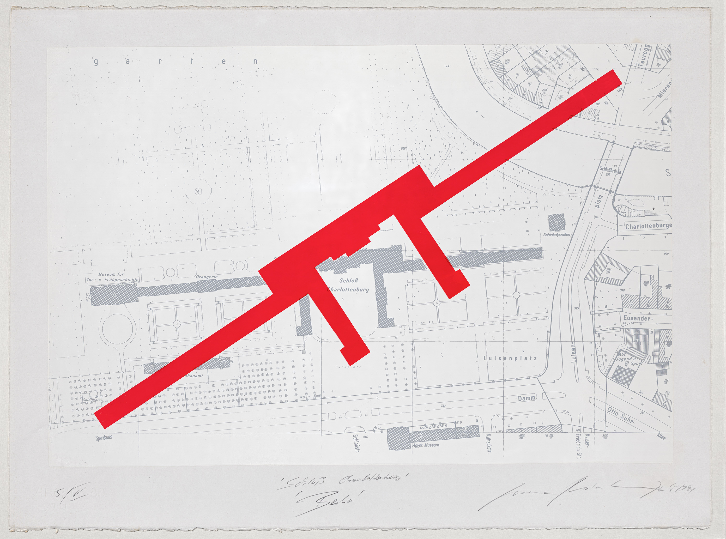 Susanne Mahlmeister ©, Schloß Charlottenburg Berlin, 1991, Siebdruck, 57,5 x 77 cm, © VG Bild-Kunst, Bonn 2020, Foto: Anja Elisabeth Witte Susanne Mahlmeister ©, Schloß Charlottenburg Berlin, 1991, Siebdruck, 57,5 x 77 cm, © VG Bild-Kunst, Bonn 2020, Foto: Anja Elisabeth Witte