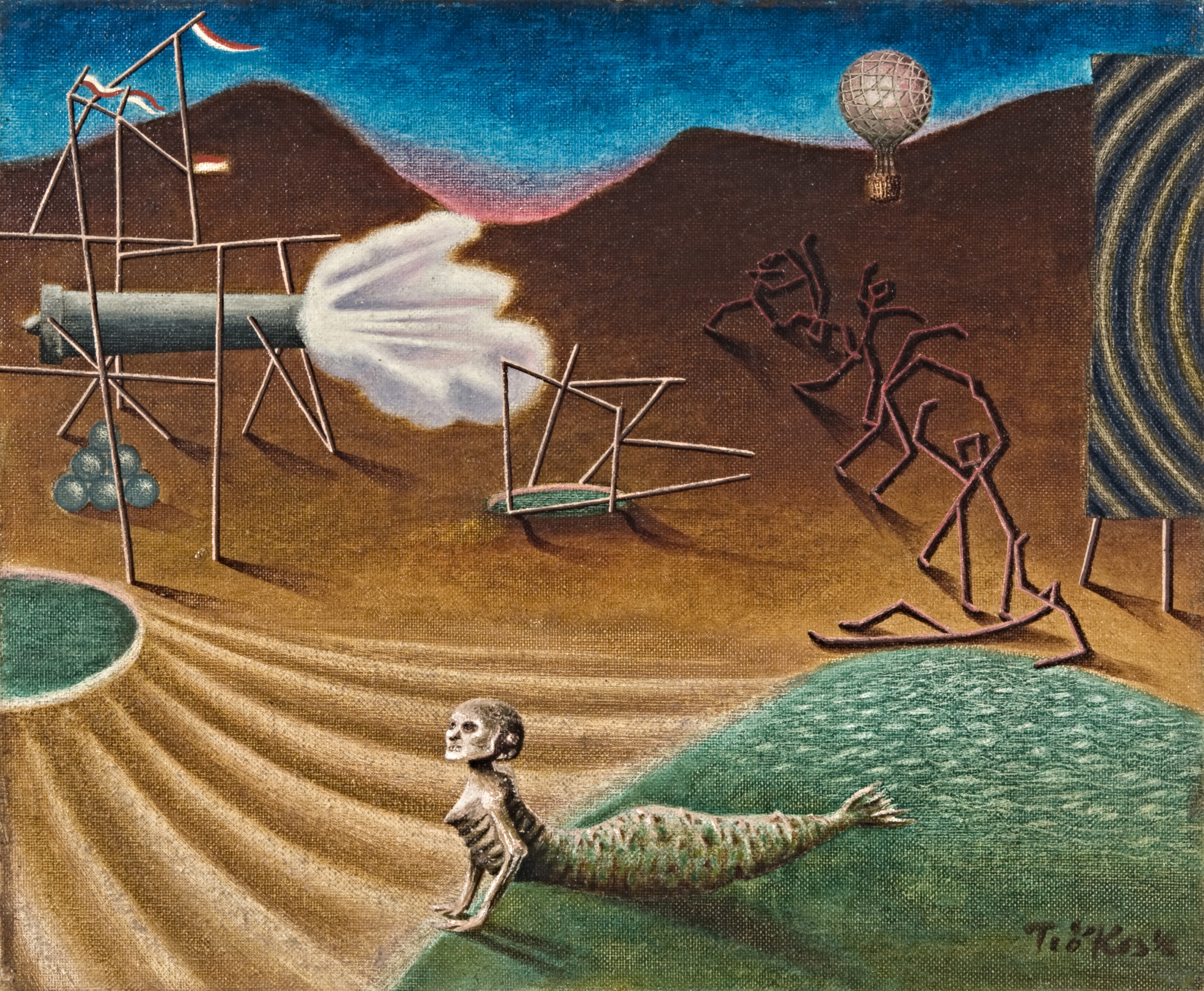 Heinz Trökes, Die Mondkanone, 1946, © VG Bild-Kunst, Bonn 2020 Heinz Trökes, Die Mondkanone, 1946, © VG Bild-Kunst, Bonn 2020