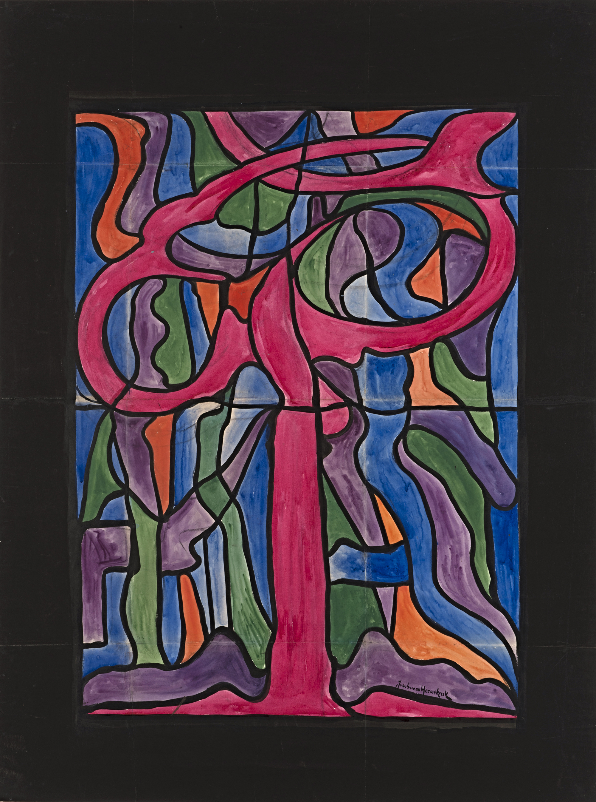Jacoba van Heemskerck, Glasfensterentwurf Nr. 19, 1919, © Urheberrechte am Werk erloschen Jacoba van Heemskerck, Glasfensterentwurf Nr. 19, 1919, © Urheberrechte am Werk erloschen